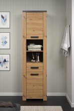 Badregal >Follow< in Artisan Eiche Melamin - 53x196x35 (BxHxT)