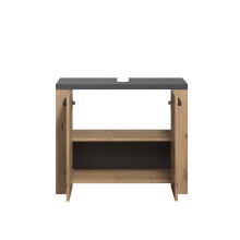 Waschbeckenunterschrank >Follow< in Artisan Eiche Melamin - 79x67x35 (BxHxT)