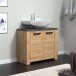 Waschbeckenunterschrank >Follow< in Artisan Eiche Melamin - 79x67x35 (BxHxT)
