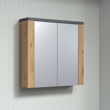 Badezimmerspiegelschrank >Follow< in Artisan Eiche Melamin - 79x78x20 (BxHxT)