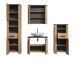Badmöbel-Set >Follow< in Artisan Eiche Melamin - 215x196x35 (BxHxT)