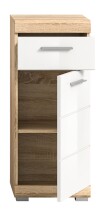 Hochschrank >Lambada< in sonoma eiche hell/weiß - 37x88x31cm (BxHxT)