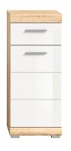 Hochschrank >Lambada< in sonoma eiche hell/weiß - 37x88x31cm (BxHxT)
