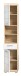 Hochschrank >Lambada< in sonoma eiche hell/weiß - 37x191x31cm (BxHxT)