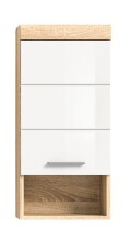 Wandhängeschrank >Lambada< in sonoma eiche hell/weiß - 37x79x24cm (BxHxT)