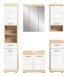Badezimmer-Set >Lambada< in sonoma eiche hell/weiß - 164x191x34cm (BxHxT)