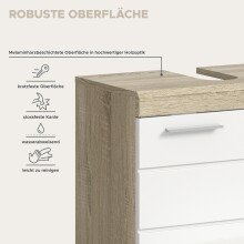 Badezimmer-Set >Lambada< in sonoma eiche hell/weiß - 112x191x34cm (BxHxT)