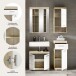 Badezimmer-Set >Lambada< in sonoma eiche hell/weiß - 112x191x34cm (BxHxT)