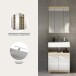 Badezimmer-Set >Lambada< in sonoma eiche hell/weiß - 60x191x34cm (BxHxT)