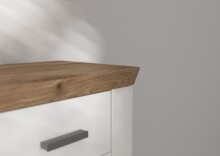 Garderobenschrank >Michigan< in weiß/weiß matt - 79x204x37cm (BxHxT)