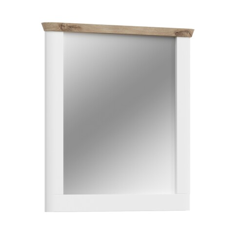 Spiegel >Michigan< in weiß/spiegelglas - 79x89x6cm (BxHxT)