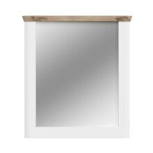 Spiegel >Michigan< in weiß/spiegelglas - 79x89x6cm (BxHxT)