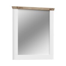 Spiegel >Michigan< in weiß/spiegelglas - 79x89x6cm (BxHxT)