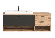 Waschbeckenunterschrank >Grado< in nox oak -...