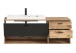 Waschbeckenunterschrank >Grado< in nox oak - 140x50x48cm (BxHxT)