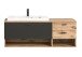 Waschbeckenunterschrank >Grado< in nox oak - 140x50x48cm (BxHxT)