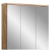 Badezimmerspiegelschrank >Grado< in nox oak/spiegel - 80x75x20cm (BxHxT)
