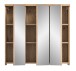 Badezimmerspiegelschrank >Grado< in nox oak/spiegel - 80x75x20cm (BxHxT)