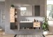 Badezimmerspiegelschrank >Grado< in nox oak/spiegel - 80x75x20cm (BxHxT)