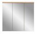 Badezimmerspiegelschrank >Grado< in nox oak/spiegel - 80x75x20cm (BxHxT)