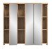 Badezimmerspiegelschrank >Grado< in nox oak/spiegel - 80x75x20cm (BxHxT)