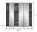 Badezimmerspiegelschrank >Grado< in nox oak/spiegel - 80x75x20cm (BxHxT)