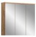 Badezimmerspiegelschrank >Grado< in nox oak/spiegel - 80x75x20cm (BxHxT)