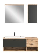 Badezimmer-Set >Grado< in nox oak - 140x192x48cm...