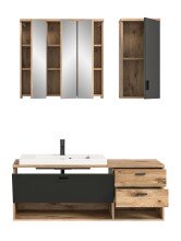 Badezimmer-Set >Grado< in nox oak - 140x192x48cm (BxHxT)