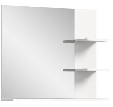 Badspiegel >Laredo< in weiß/spiegel - 80x70x16cm (BxHxT)