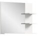 Badspiegel >Laredo< in weiß/spiegel - 80x70x16cm (BxHxT)