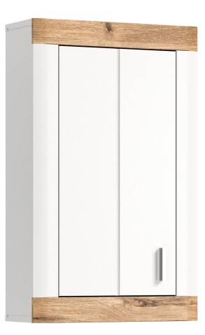 Hängeschrank >Laredo< in weiß/weiß matt - 45x76x20cm (BxHxT)