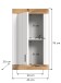 Hängeschrank >Laredo< in weiß/weiß matt - 45x76x20cm (BxHxT)
