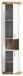Hängeschrank >Laredo< in weiß/weiß matt - 45x172x30cm (BxHxT)