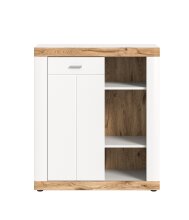 Kommode >Laredo< in weiß/weiß matt - 91x104x40cm (BxHxT)