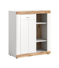 Kommode >Laredo< in weiß/weiß matt - 91x104x40cm (BxHxT)