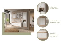 Badezimmer-Set >Laredo< in weiß/weiß matt - 192x48cm (BxT)