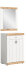Garderoben-Set >Laredo< in weiß/weiß matt - 73x191x37cm (BxHxT)