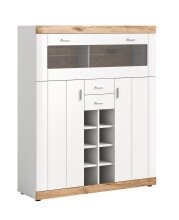 Barschrank >Laredo< in weiß/weiß matt -...