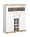 Barschrank >Laredo< in weiß/weiß matt - 117x140x37,5cm (BxHxT)
