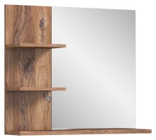 Badspiegel >Ramon< in grau - 80x70x20cm (BxHxT)