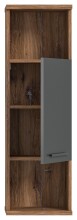 Hochschrank >Ramon< in grau - 35x112x25cm (BxHxT)