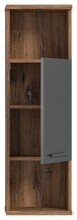 Hochschrank >Ramon< in grau - 35x112x25cm (BxHxT)