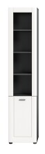 Hochschrank >Lago< in grau/weiß matt - 40x188x34cm (BxHxT)