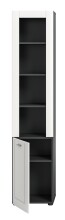 Hochschrank >Lago< in grau/weiß matt - 40x188x34cm (BxHxT)
