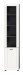 Hochschrank >Lago< in grau/weiß matt - 40x188x34cm (BxHxT)