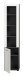 Hochschrank >Lago< in grau/weiß matt - 40x188x34cm (BxHxT)