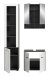 Badezimmer-Set >Lago< in grau/weiß matt - 115x188x34cm (BxHxT)