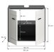 Badezimmer-Set >Lago< in grau/weiß matt - 115x188x34cm (BxHxT)