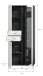 Stauraumvitrine >Lago< in grau/weiß matt - 80x194x34cm (BxHxT)